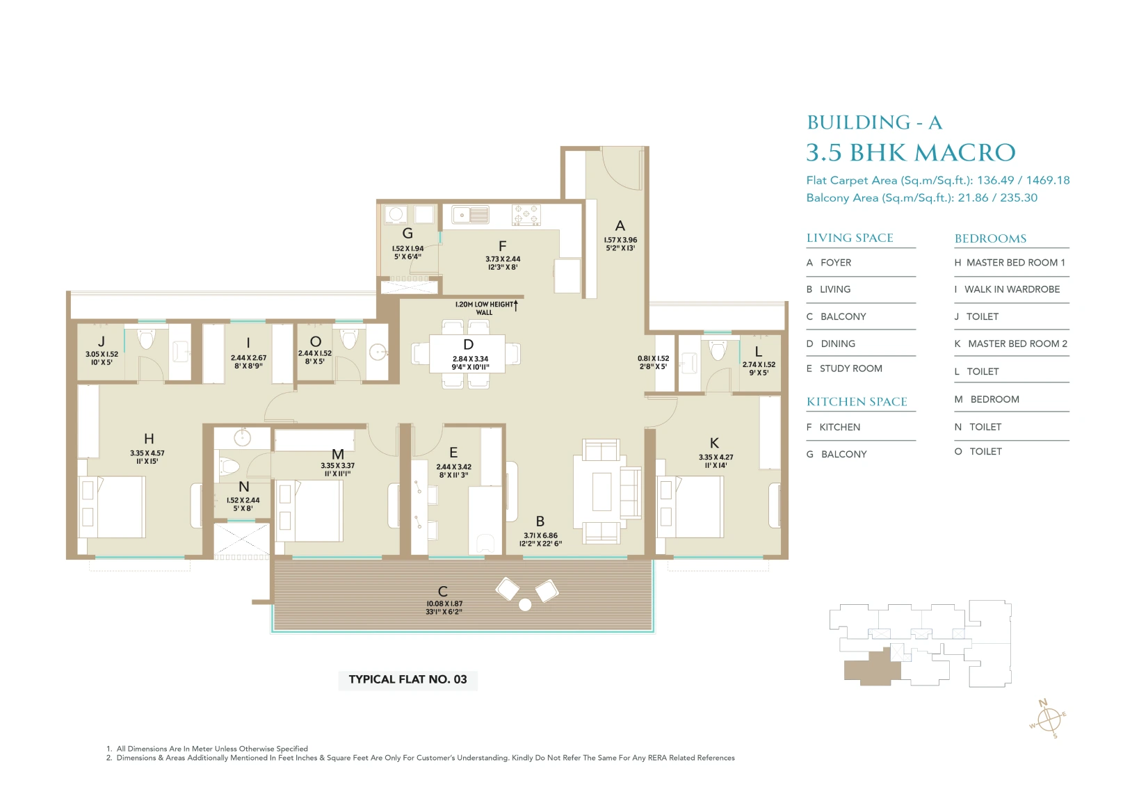 Kolte-Patil  3bhk plan